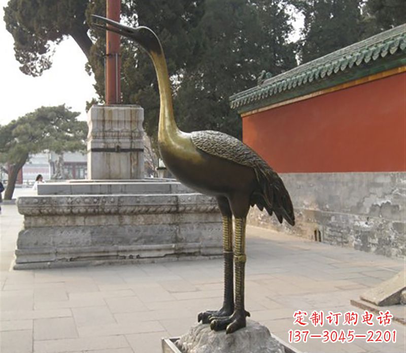 绍兴仙鹤动物铜雕 (2)