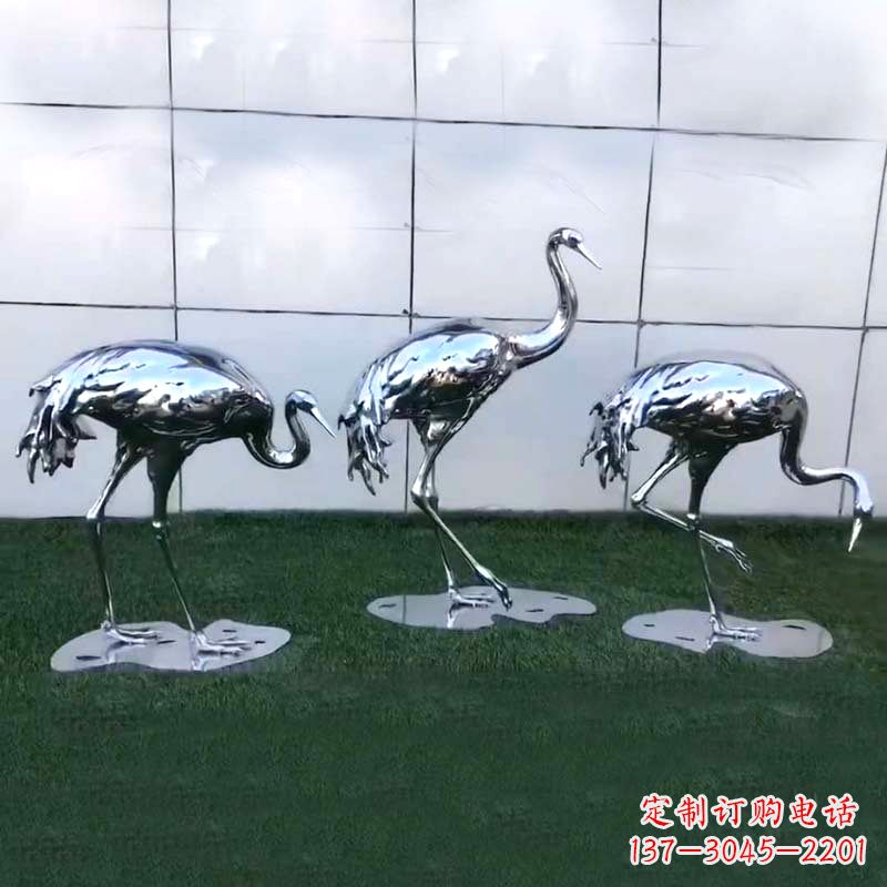绍兴仙鹤镜面不锈钢雕塑
