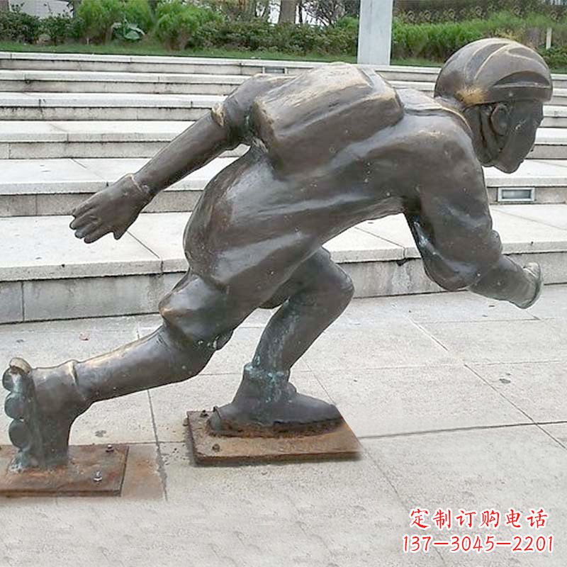 绍兴小孩滑旱冰广场人物运动雕塑