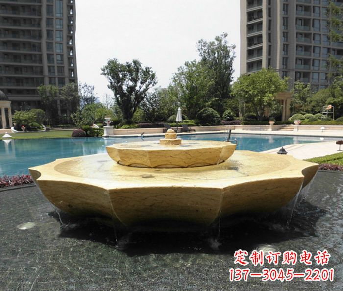 绍兴小区景观大理石喷泉石雕 (6)