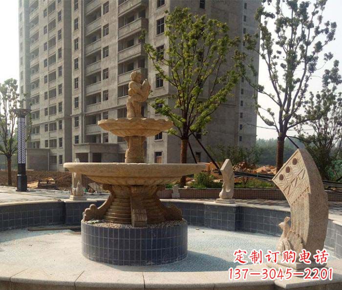 绍兴小区景观大型喷泉石雕