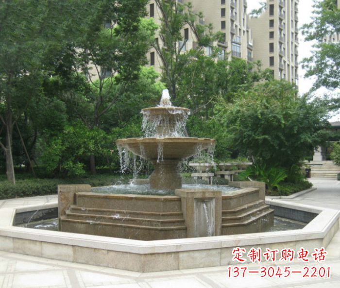 绍兴小区景观大型喷泉石雕 (7)