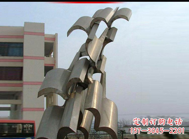 绍兴校园不锈钢书本景观雕塑