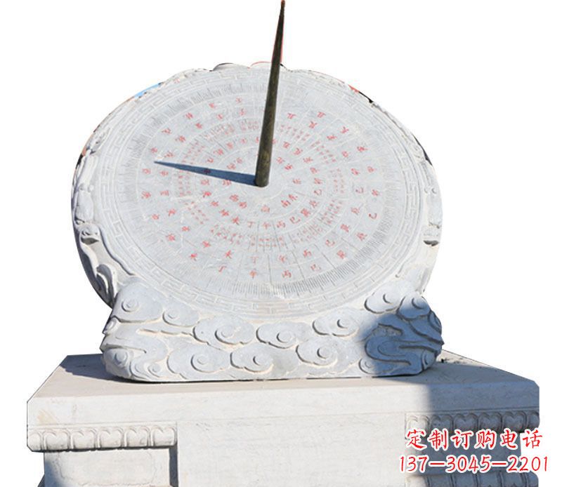 绍兴校园大理石日晷景观石雕 (3)