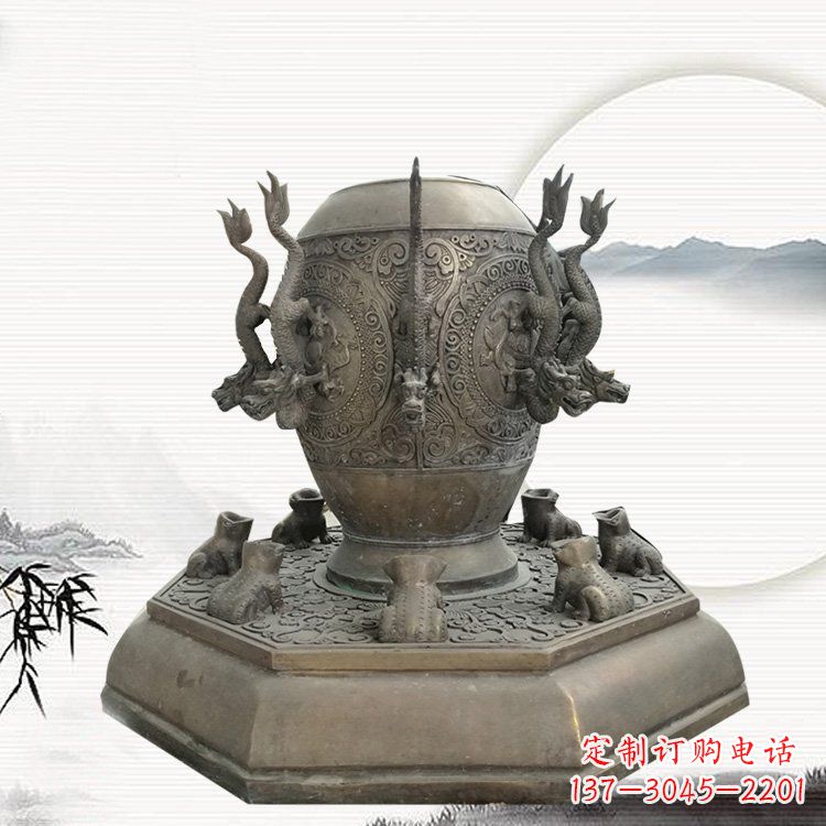绍兴校园地动仪铜雕