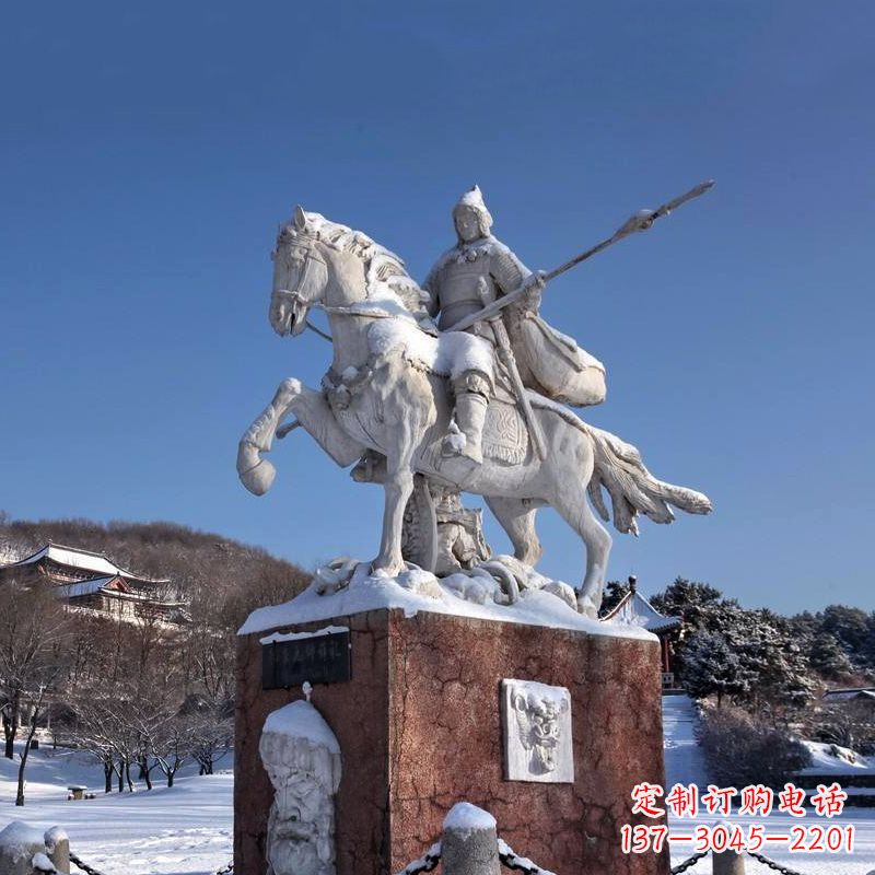 绍兴薛仁贵骑马雕像-中国历史名人唐朝名将景区景观雕塑