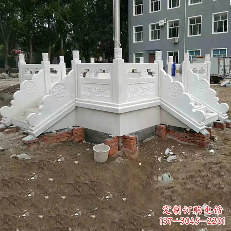 绍兴学校汉白玉升旗台石雕