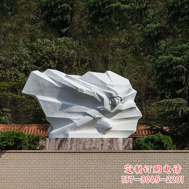 绍兴英雄人物黄继光景区景点汉白玉石刻雕塑