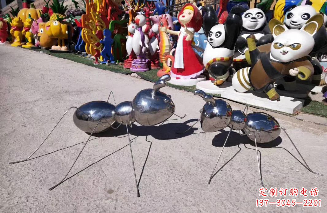 绍兴园林不锈钢仿真蚂蚁雕塑