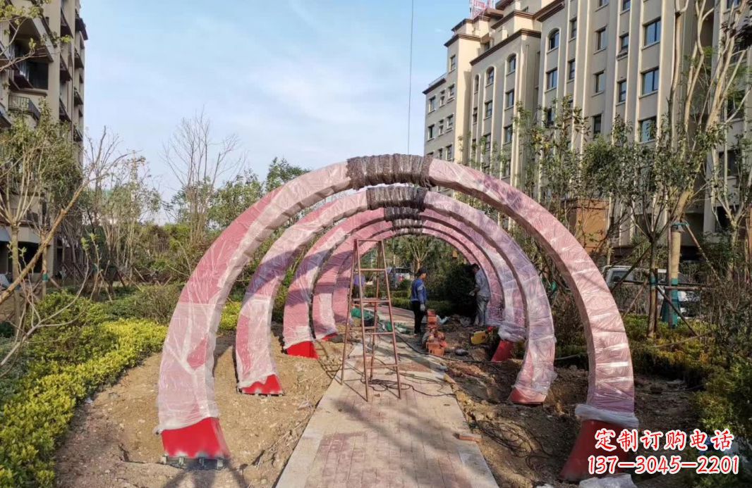 绍兴园林不锈钢拱门景观雕塑