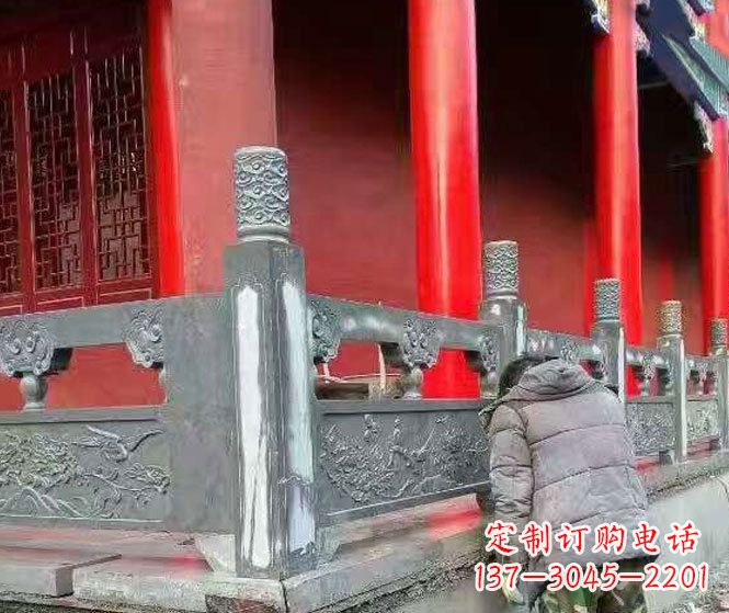 绍兴园林仿古石栏板景观石雕 (9)