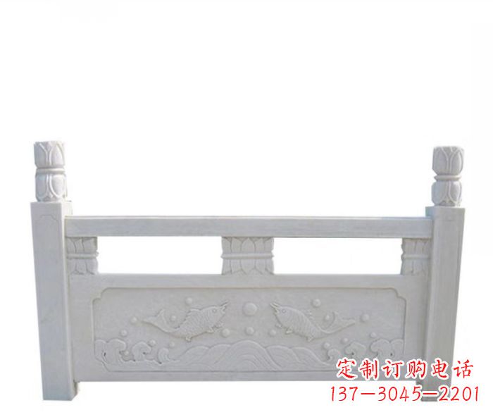 绍兴园林汉白玉石浮雕栏板