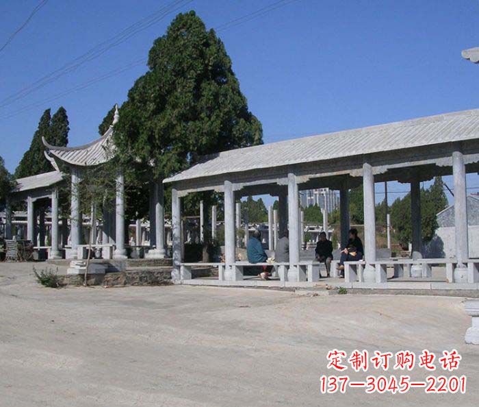 绍兴园林景观仿古石雕长廊凉亭 (2)