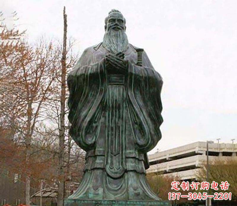 绍兴园林老子人物铜雕