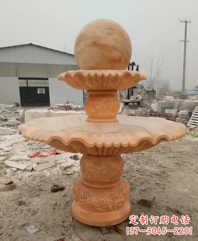 绍兴招财双层风水球石雕
