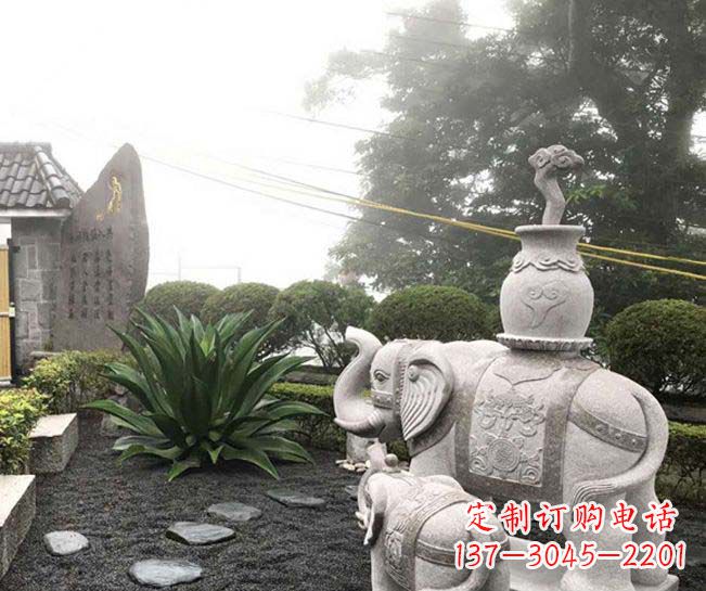 绍兴招财驮宝大象石雕