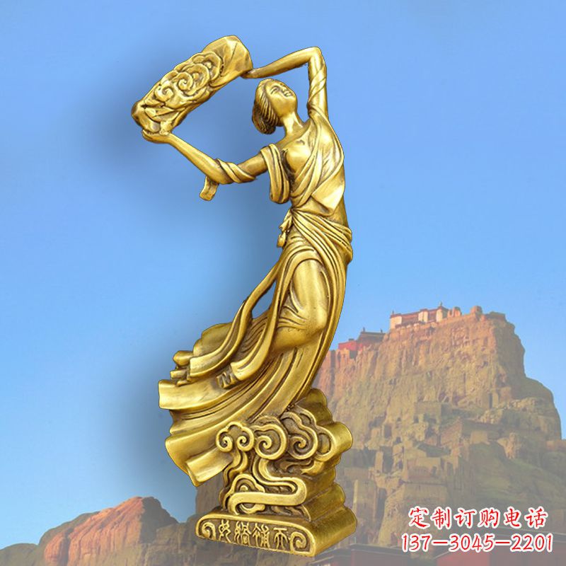 绍兴中国上古传说“女娲补天”铸铜雕塑