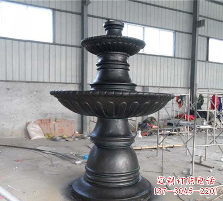 绍兴铸铜简约双层喷泉
