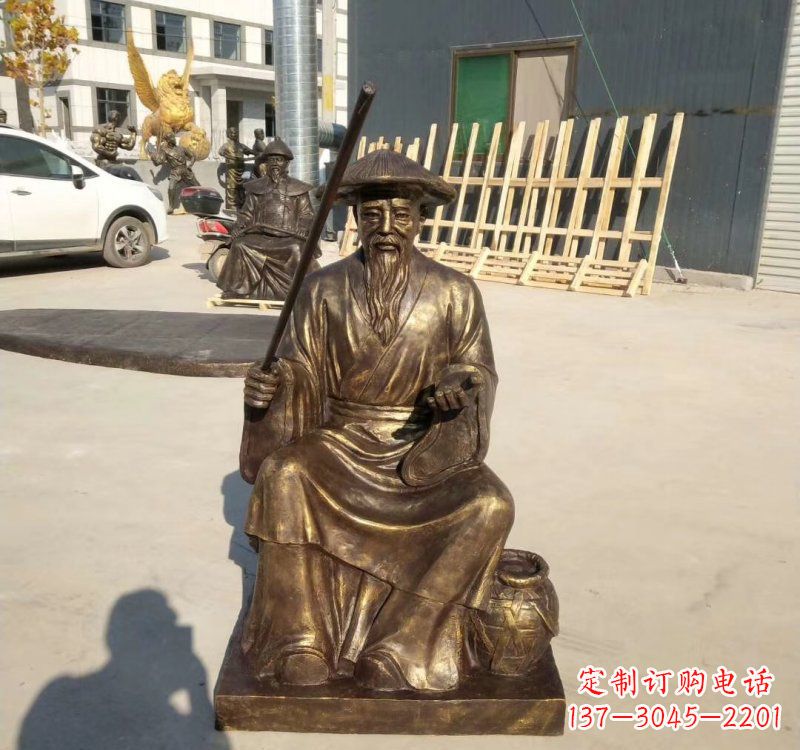 绍兴铸铜姜太公钓鱼