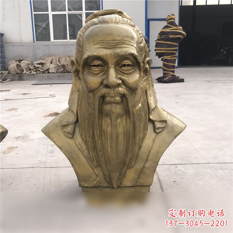 绍兴铸铜孔子胸像雕塑