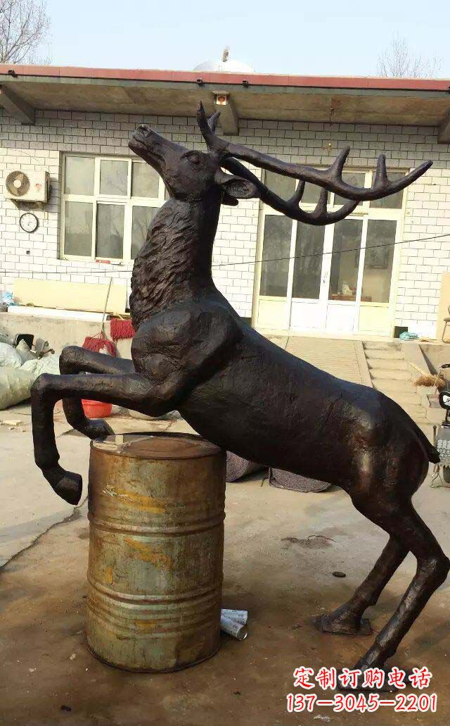 绍兴铸铜羚羊公园动物铜雕