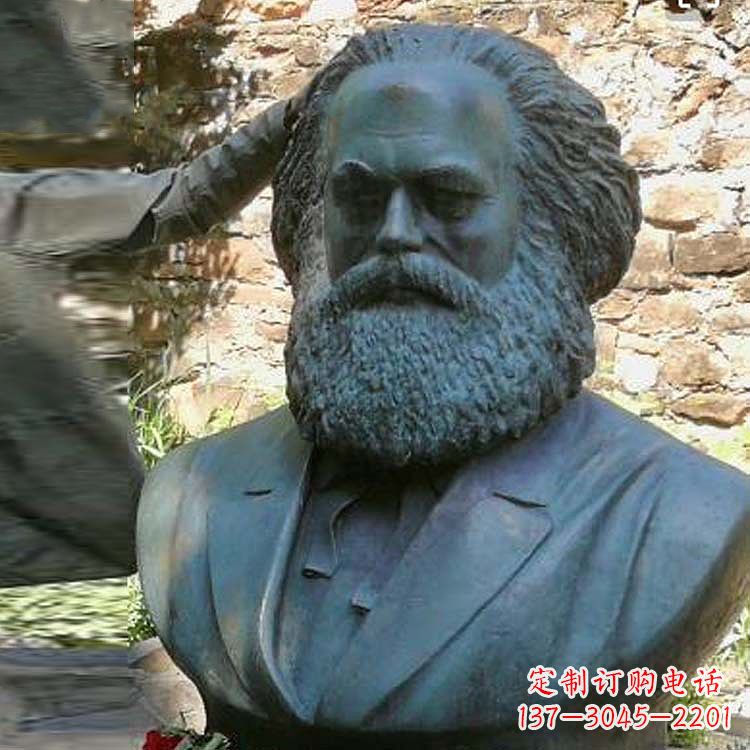绍兴铸铜名人无产阶级导师马克思头像雕塑