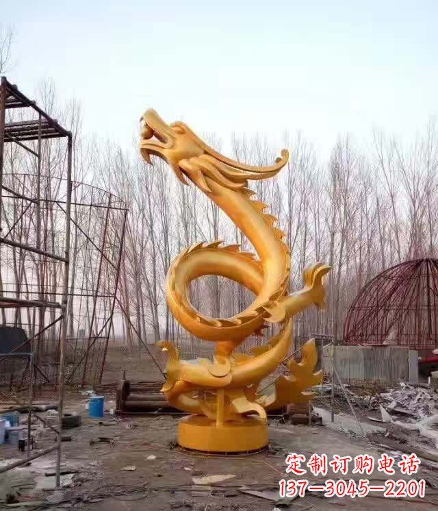 绍兴铸铜盘龙云腾铜雕