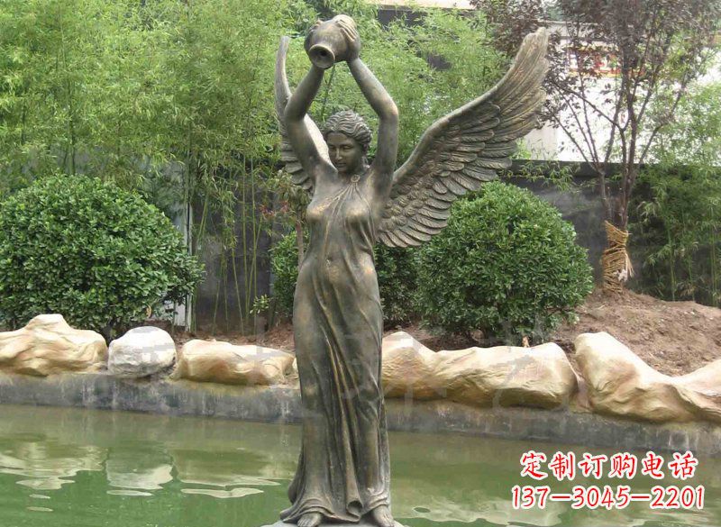 绍兴铸铜欧式人物喷泉雕塑