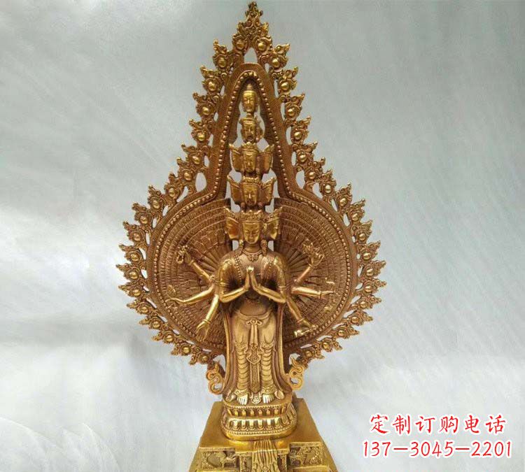 绍兴铸铜千手观音寺庙佛像