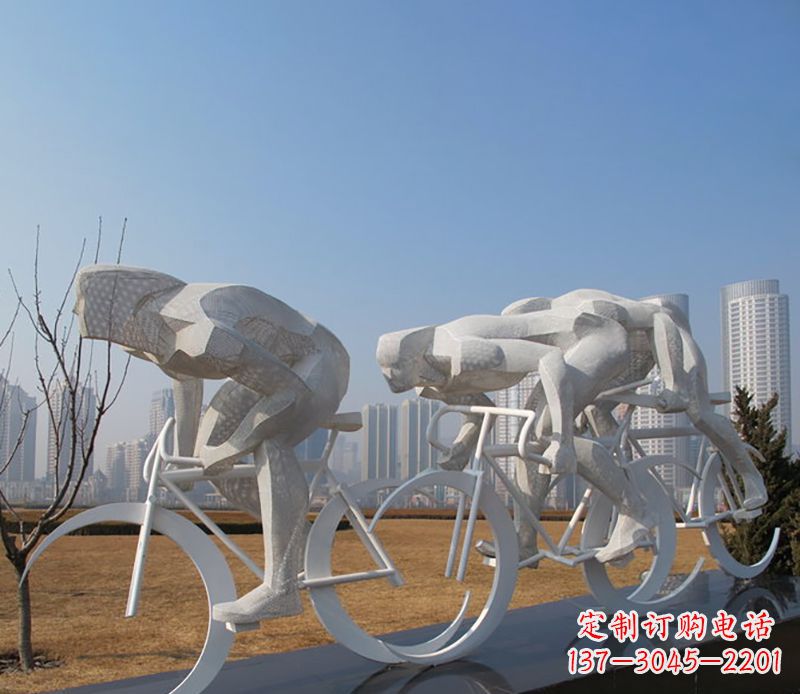 绍兴自行车比赛不锈钢雕塑