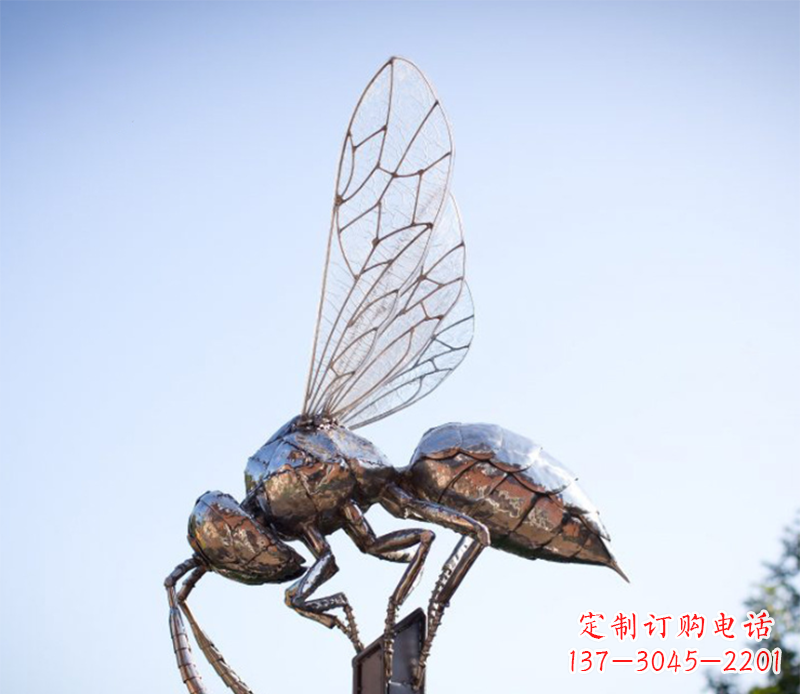 绍兴蜜蜂雕塑不锈钢